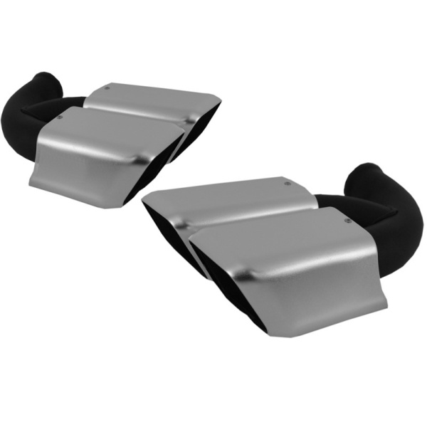 Set 2 Buc Ornamente Esapament Dreapta + Stanga Porsche Cayenne 2 92A 2010-2016 Silver 7P5253682B